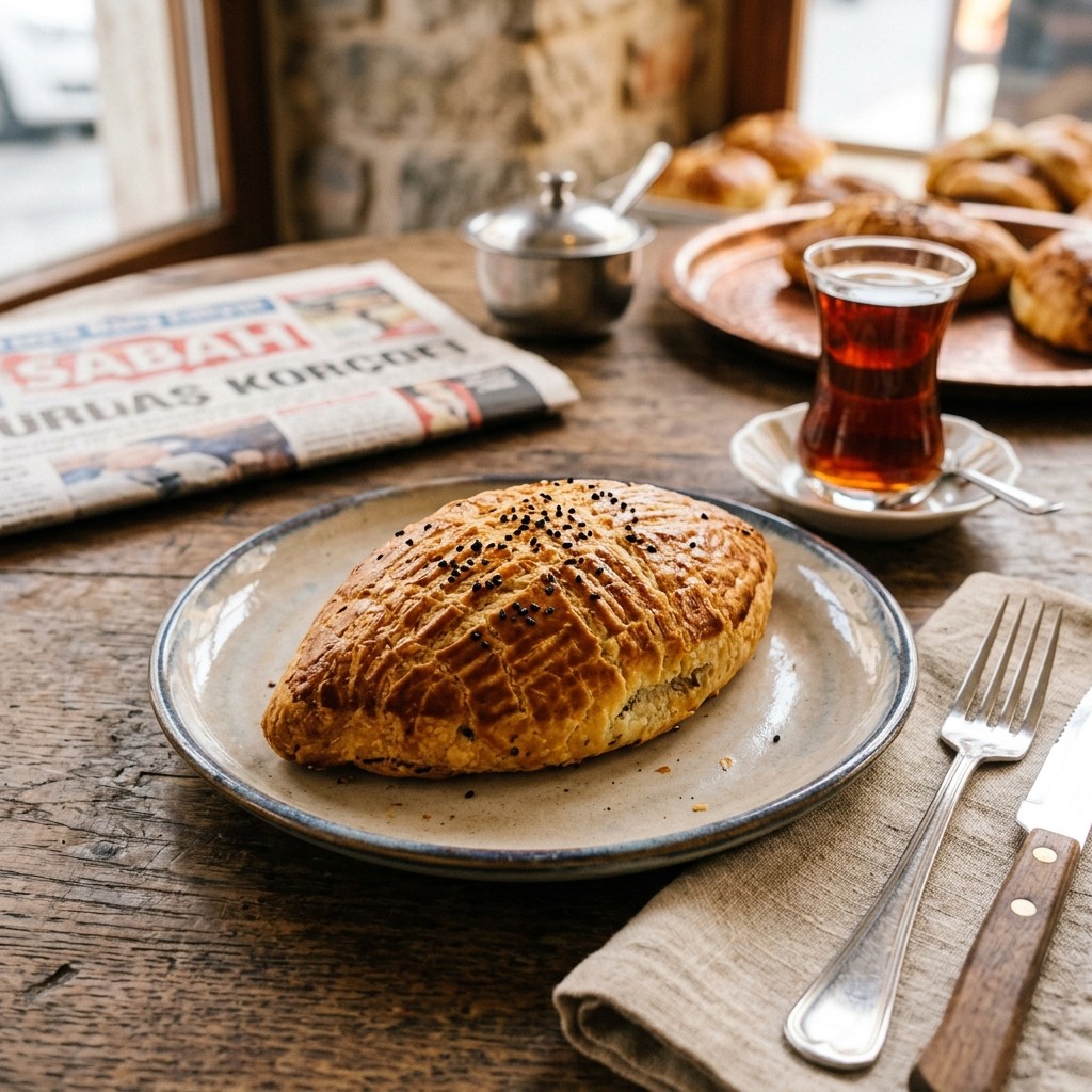 Kıymalı Karaköy Poğaçası